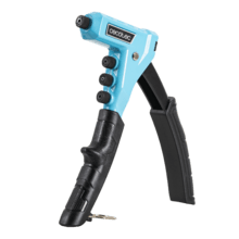 Remachadora manual FixerForce 4000 Full equip Rivettatrice manuale. Regolazione senza chiave. Compresi 4 ugelli di diverse dimensioni e punte per trapano.  Valigetta e 400 rivetti inclusi.