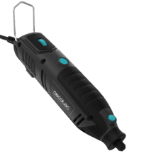 Multihand 200 Power Mini outil multifonction d'une puissance de 200 W. Écran pour le contrôle et le réglage de la vitesse. Inclus : coffret et 256 accessoires.