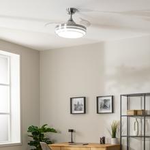 EnergySilence Aero 4300 lnvisible Double Metal Ventilador de Techo con Luz de 35W, 6 Velocidades, Aspas Retráctiles, Doble Altura de Luz y Mando a Distancia