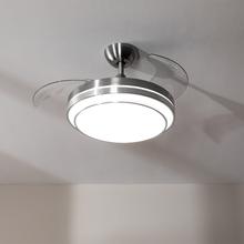 EnergySilence Aero 4300 lnvisible Double Metal Ventilador de Techo con Luz de 35W, 6 Velocidades, Aspas Retráctiles, Doble Altura de Luz y Mando a Distancia