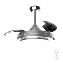 EnergySilence Aero 4300 lnvisible Double Metal Ventilador de Techo con Luz de 35W, 6 Velocidades, Aspas Retráctiles, Doble Altura de Luz y Mando a Distancia