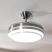 EnergySilence Aero 4300 lnvisible Double Metal Ventilador de Techo con Luz de 35W, 6 Velocidades, Aspas Retráctiles, Doble Altura de Luz y Mando a Distancia