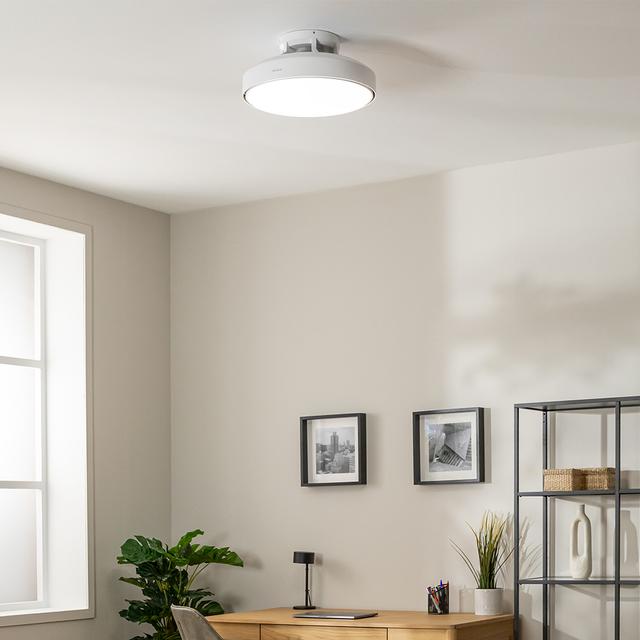 EnergySilence LampAero 7500 SeaBreeze Ventilador de Techo Bladeless de 15 W con 6 Velocidades de brisa, Mando a Distancia, Temporizador y Luz Regulable