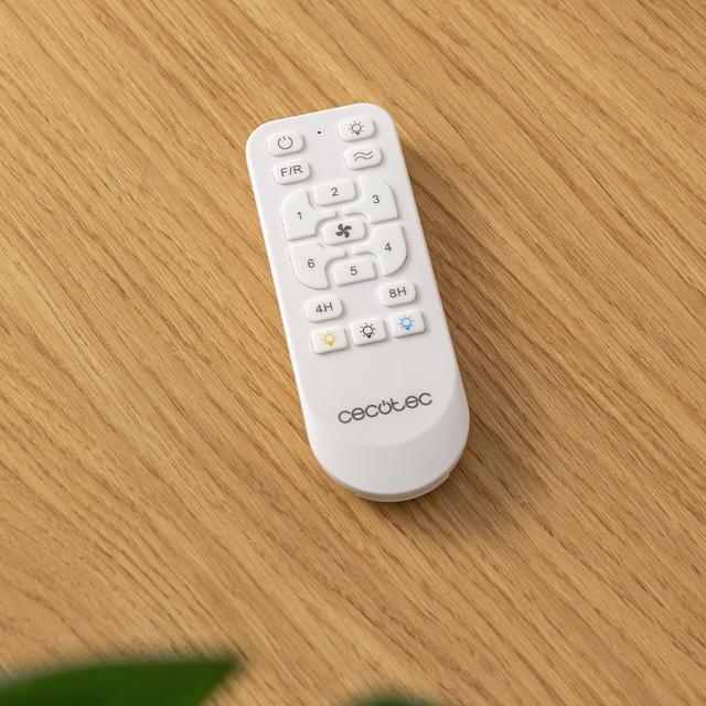 EnergySilence Aero 4360 Invisible Sound Ventilador de techo de 35W con 6 Velocidades, Aspas Retráctiles, Mando a Distancia, Temporizador, Luz LED y Altavoz Bluetooth