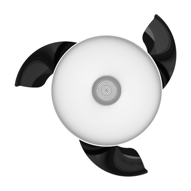 Vista inferior del ventilador Cecotec EnergySilence Aero 4360 con aspas retráctiles
