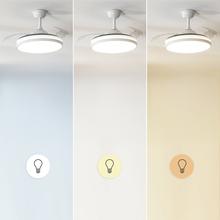EnergySilence Aero 4300 Invisible White Ventilador de techo de 35W con 6 Velocidades, Aspas Retráctiles, Mando a Distancia y Luz LED con 3 Intensidades.