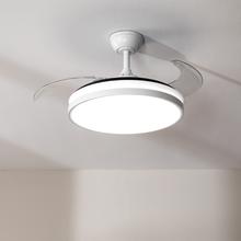 EnergySilence Aero 4300 Invisible White Ventilador de techo de 35W con 6 Velocidades, Aspas Retráctiles, Mando a Distancia y Luz LED con 3 Intensidades.