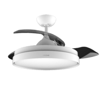 EnergySilence Aero 4300 Invisible White Ventilador de techo de 35W con 6 Velocidades, Aspas Retráctiles, Mando a Distancia y Luz LED con 3 Intensidades.