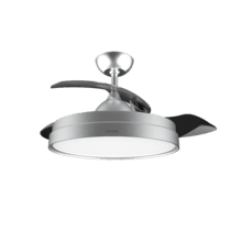 EnergySilence Aero 4300 Invisible Steel Ventilador de Techo de 35W con 6 Velocidades, Aspas Retráctiles, Mando a Distancia y Luz LED con 3 Intensidades