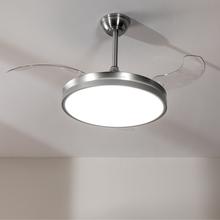EnergySilence Aero 4300 Invisible Steel Ventilador de Techo de 35W con 6 Velocidades, Aspas Retráctiles, Mando a Distancia y Luz LED con 3 Intensidades