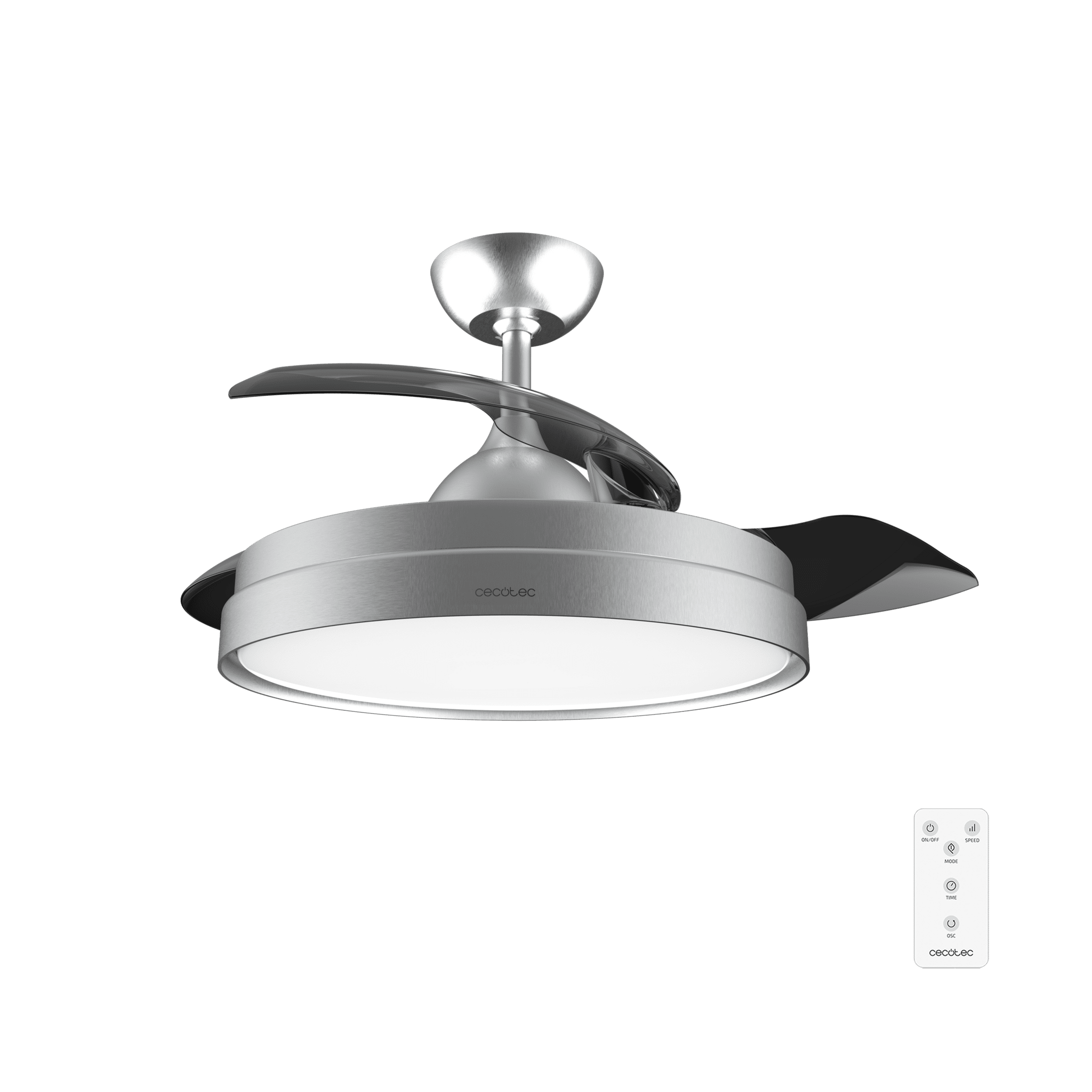 Ventilateur De Plafond Cecotec Aero 495 - 42 Pouces, 55W, LED, Télécommande - 5 Pales Réversibles