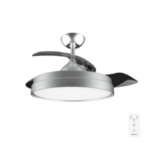EnergySilence Aero 4300 Invisible Steel Ventilador de Techo de 35W con 6 Velocidades, Aspas Retráctiles, Mando a Distancia y Luz LED con 3 Intensidades