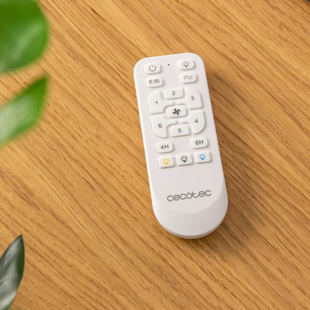 EnergySilence Aero 4320 Invisible Wood&White Ventilador de techo de 35W con 6 Velocidades, Aspas Retráctiles, Mando a Distancia y Luz LED con 3 Intensidades