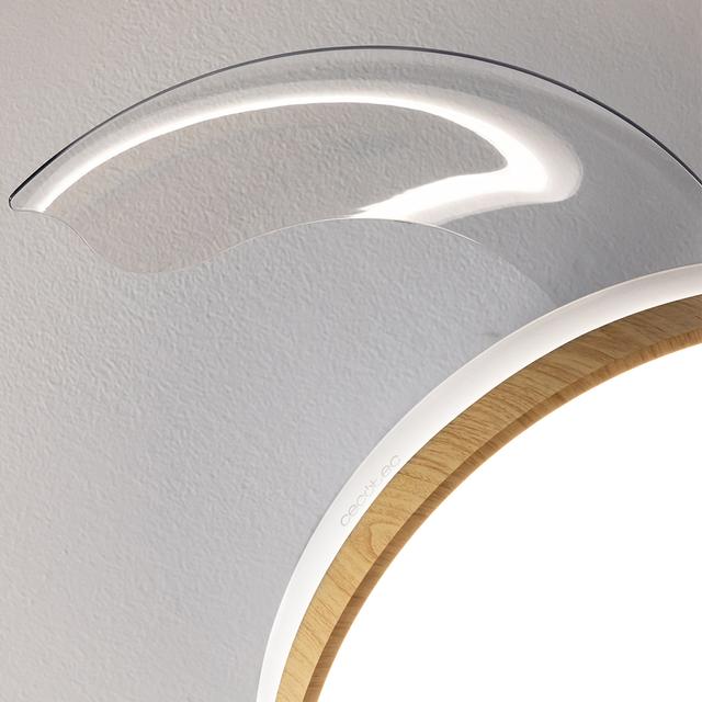 EnergySilence Aero 4320 Invisible Wood&White Ventilador de techo de 35W con 6 Velocidades, Aspas Retráctiles, Mando a Distancia y Luz LED con 3 Intensidades