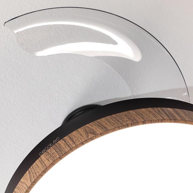 EnergySilence Aero 4320 Invisible Wood&Black Ventilador de techo de 35W con 6 Velocidades, Aspas Retráctiles, Mando a Distancia y Luz LED con 3 Intensidades