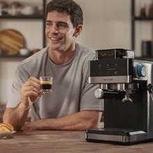 Power Espresso 20 Grind Cafetera Espresso con 1350W, 20 Bares, Depósito de 1.7L, Molienda Ajustable