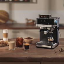Power Espresso 20 Grind Cafetera Espresso con 1350W, 20 Bares, Depósito de 1.7L, Molienda Ajustable
