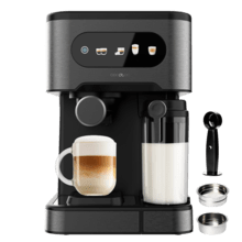 Power Espresso 20 ColdBrew Latte Macchina da caffè semiautomatica con sistema Coldbrew, display touch screen e serbatoio del latte.