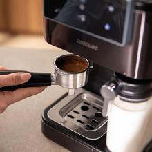 Power Espresso ColdBrew Latte Dark Cafetera semiautomática con sistema Coldbrew, pantalla táctil y depósito de leche.