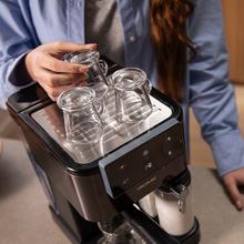 Power Espresso ColdBrew Latte Dark Cafetera semiautomática con sistema Coldbrew, pantalla táctil y depósito de leche.