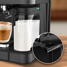 Power Espresso ColdBrew Latte Dark Halbautomatische Kaffeemaschine mit Coldbrew-System, Touchscreen-Display und Milchbehälter.