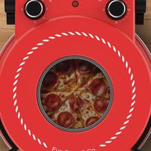 Fun Pizza&Co Mamma Mía Window Horno eléctrico para pizza de 1200 W con ventana, temporizador, temperatura ajustable y palas de acero.