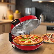 Fun Pizza&Co Mamma Mía Window Horno eléctrico para pizza de 1200 W con ventana, temporizador, temperatura ajustable y palas de acero.
