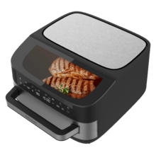 Pizza&Fry 7000 Horno eléctrico para pizza de 7L con pantalla táctil, programas versátiles, temperatura ajustable y piedra para pizza.