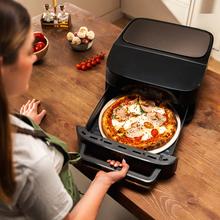 Pizza&Fry 7000 Horno eléctrico para pizza de 7L con pantalla táctil, programas versátiles, temperatura ajustable y piedra para pizza.