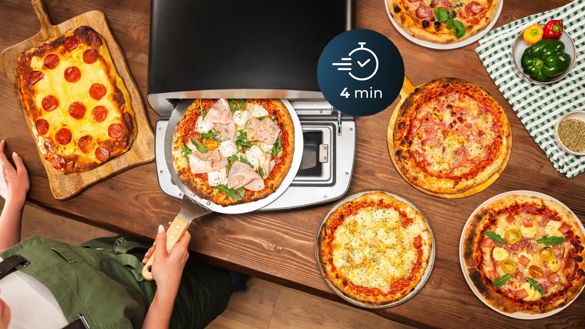 Pizzas en 4 minutos