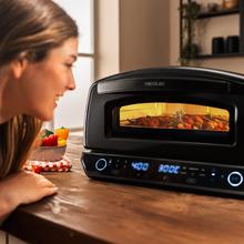 Pizza&Co 500 Max 13-Liter-Multifunktions-Pizzaofen mit digitaler Steuerung, großem Temperaturbereich, Räucherung und Zubehör.