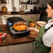 Pizza&Co 500 Max 13-Liter-Multifunktions-Pizzaofen mit digitaler Steuerung, großem Temperaturbereich, Räucherung und Zubehör.
