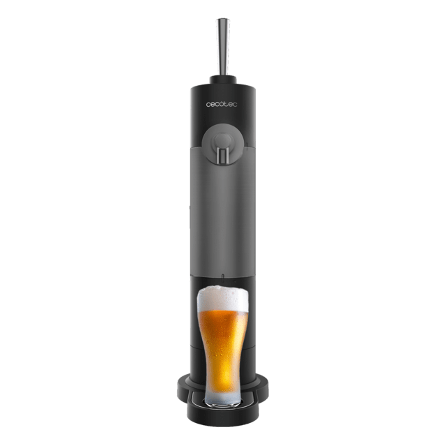 BeerFlow 500 Dispensador portátil para latas y botellas, con control de espuma, fácil de limpiar y almacenar.
