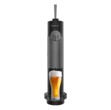 BeerFlow 500 Dispensador portátil para latas y botellas, con control de espuma, fácil de limpiar y almacenar.