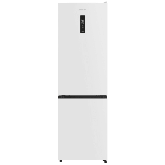 Bolero CoolMarket Combi 335 White E Frigorífico combi blanco de libre instalación, 195,3cm alto por 59,5cm ancho, Capacidad 335L, No Frost, Compresor Inverter Plus, Cajón temperatura variable Fresh Flex, Cajón con control de humedad,  Multi AirFlow, Fast Cooling y Fast Freezing, Luz Led, Apertura 90º,  Control electrónico, Puerta Reversible, Estantes de cristal y Clase E.