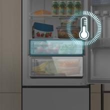 Bolero CoolMarket Combi 335 White E Frigorífico combi blanco de libre instalación, 195,3cm alto por 59,5cm ancho, Capacidad 335L, No Frost, Compresor Inverter Plus, Cajón temperatura variable Fresh Flex, Cajón con control de humedad,  Multi AirFlow, Fast Cooling y Fast Freezing, Luz Led, Apertura 90º,  Control electrónico, Puerta Reversible, Estantes de cristal y Clase E.