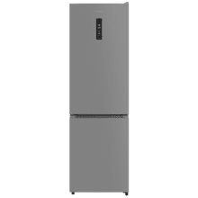 Bolero CoolMarket Combi 335 Grey E Frigorífico combi gris de libre instalación, 195,3cm alto por 59,5cm ancho, Capacidad 335L, No Frost, Compresor Inverter Plus, Cajón temperatura variable Fresh Flex, Cajón con control de humedad,  Multi AirFlow, Fast Cooling y Fast Freezing, Luz Led, Apertura 90º,  Control electrónico, Puerta Reversible, Estantes de cristal y Clase E.