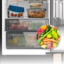 Bolero CoolMarket Combi 335 Black E Frigorífico combi negro de libre instalación, 195,3cm alto por 59,5cm ancho, Capacidad 335L, No Frost, Compresor Inverter Plus, Cajón temperatura variable Fresh Flex, Cajón con control de humedad,  Multi AirFlow, Fast Cooling y Fast Freezing, Luz Led, Apertura 90º,  Control electrónico, Puerta Reversible, Estantes de cristal y Clase E.