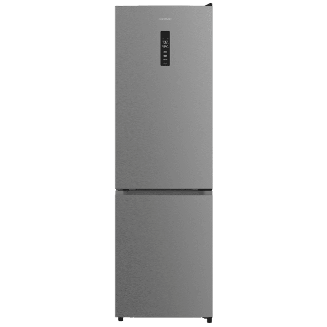 Bolero CoolMarket Combi 335 Inox E Frigorífico combi inox de libre instalación, 195,3cm alto por 59,5cm ancho, Capacidad 333L, No Frost, Compresor Inverter Plus, Cajón temperatura variable Fresh Flex, Cajón con control de humedad,  Multi AirFlow, Fast Cooling y Fast Freezing, Luz Led, Apertura 90º,  Control electrónico, Puerta Reversible, Estantes de cristal y Clase E.