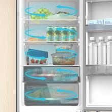 Bolero CoolMarket Combi 335 Inox E Frigorífico combi inox de libre instalación, 195,3cm alto por 59,5cm ancho, Capacidad 333L, No Frost, Compresor Inverter Plus, Cajón temperatura variable Fresh Flex, Cajón con control de humedad,  Multi AirFlow, Fast Cooling y Fast Freezing, Luz Led, Apertura 90º,  Control electrónico, Puerta Reversible, Estantes de cristal y Clase E.