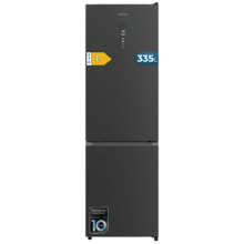 Bolero CoolMarket Combi 335 Dark E Frigorífico combi inox oscuro de libre instalación, 195,3cm alto por 59,5cm ancho, Capacidad 333L, No Frost, Compresor Inverter Plus, Cajón temperatura variable Fresh Flex, Cajón con control de humedad,  Multi AirFlow, Fast Cooling y Fast Freezing, Luz Led, Apertura 90º,  Control electrónico, Puerta Reversible, Estantes de cristal y Clase E.