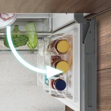 Bolero CoolMarket Combi 335 Dark E Frigorífico combi inox oscuro de libre instalación, 195,3cm alto por 59,5cm ancho, Capacidad 333L, No Frost, Compresor Inverter Plus, Cajón temperatura variable Fresh Flex, Cajón con control de humedad,  Multi AirFlow, Fast Cooling y Fast Freezing, Luz Led, Apertura 90º,  Control electrónico, Puerta Reversible, Estantes de cristal y Clase E.