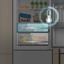 Bolero CoolMarket Combi 335 White Glass E Frigorífico combi cristal blanco de libre instalación, 195,3cm alto por 59,5cm ancho, Capacidad 333L, No Frost, Compresor Inverter Plus, Cajón temperatura variable Fresh Flex, Cajón con control de humedad,  Multi AirFlow, Fast Cooling y Fast Freezing, Luz Led, Apertura 90º,  Control electrónico, Puerta Reversible, Estantes de cristal y Clase E.