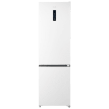 Bolero CoolMarket Combi 405 WL White Inox D Refrigerador combinado em aço inoxidável branco com MAX INSIDE, MetalFlex Cooling, Fresh Flex, Elite Grey, ADF+ Anti-odor, Display colorido, Total NoFrost, Porta reversível, Compressor Inverter Plus, Ultra Silencioso 37dB, Modo ECO, Congelamento ultrarrápido, Resfriamento rápido, Classe energética D