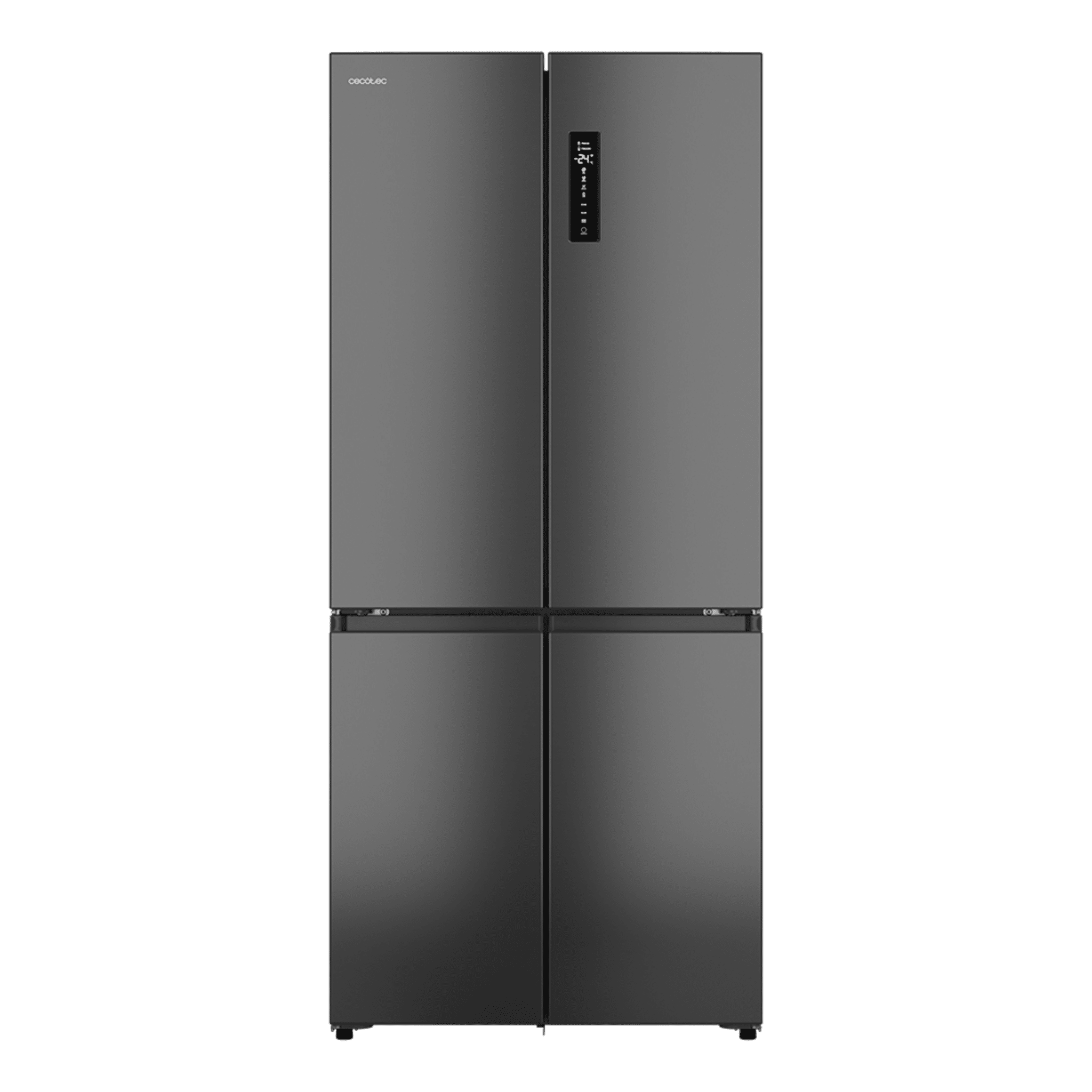 Cecotec Frigorifero 4 Porte Semi-Integrabile Total No Frost – 456L Capacità Max, MetalFlexCooling, Compressore Inverter Silenzioso 35 DB, Zona Convertibile, Sterilizzazione Ioni