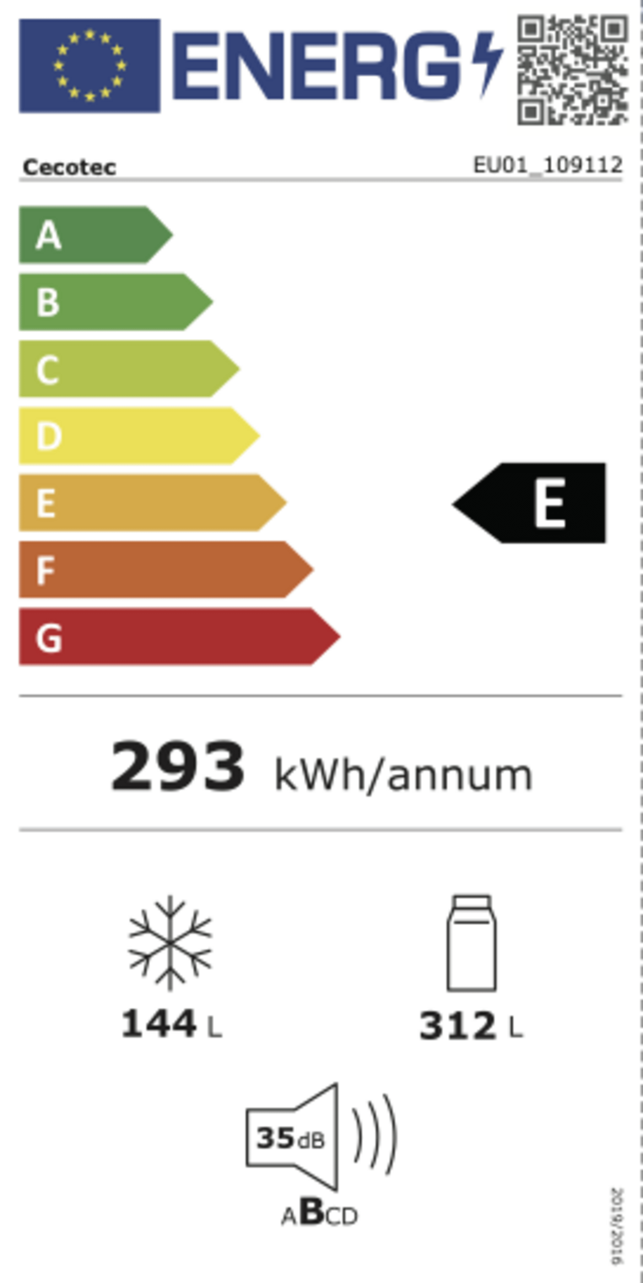 Cecotec Réfrigérateur 4 Portes Semi-Intégrable Bolero CoolMarket 4D – 456 L No Frost, Inverter, Design Extra Plat