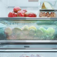 Bolero CoolMarket Combi 409 White E Weißer Kombikühlschrank, MAX INSIDE mit VIP-Technologie, Schublade mit variabler 6-Temperaturen-Regelung und Feuchtigkeitskontrolle, Total No Frost, Inverter Plus-Kompressor, Multi AirFlow, 409 l, 185 x 59,5 cm, Schnellkühl- und Schnellgefrierfunktionen, Smart-Modus, Green HUB XL, Außendisplay, Türen wechselbar, Glasböden, Klasse E.