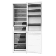 Bolero CoolMarket Combi 409 White E Frigorífico Combi Blanco, MAX INSIDE con VIP tech, Cajón Variable 6 temperaturas con control de humedad, Total No Frost, Compresor Inverter Plus, Multi AirFlow, 409 L, 185x59,5cm, Funciones Fast Cooling y Fast Freezing, Modo Smart, Green HUB XL, Display Exterior, Puertas Reversibles, Bandejas Cristal, Clase E.
