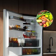 Bolero CoolMarket Combi 409 Inox E Frigorífico Combi Inox, MAX INSIDE con VIP tech, Cool Matrix, Cajón Variable 6 temperaturas con control de humedad, Total No Frost, Compresor Inverter Plus, Multi AirFlow, 409 L, 185x59,5cm, Funciones Fast Cooling y Fast Freezing, Modo Smart, Green HUB XL, Display Exterior, Puertas Reversibles, Botellero, Bandejas Cristal y Clase E.