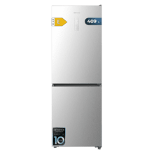 Bolero CoolMarket Combi 409 Inox E Frigorífico Combi Inox, MAX INSIDE con VIP tech, Cool Matrix, Cajón Variable 6 temperaturas con control de humedad, Total No Frost, Compresor Inverter Plus, Multi AirFlow, 409 L, 185x59,5cm, Funciones Fast Cooling y Fast Freezing, Modo Smart, Green HUB XL, Display Exterior, Puertas Reversibles, Botellero, Bandejas Cristal y Clase E.
